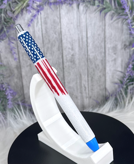 Handmade Patriotic Flag Jeep glitter pen with free refill