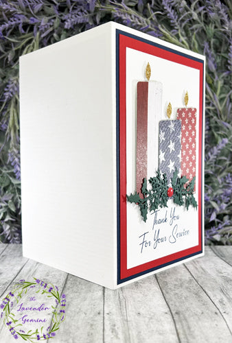 Handmade Soldier Military Candles Christmas Card 4