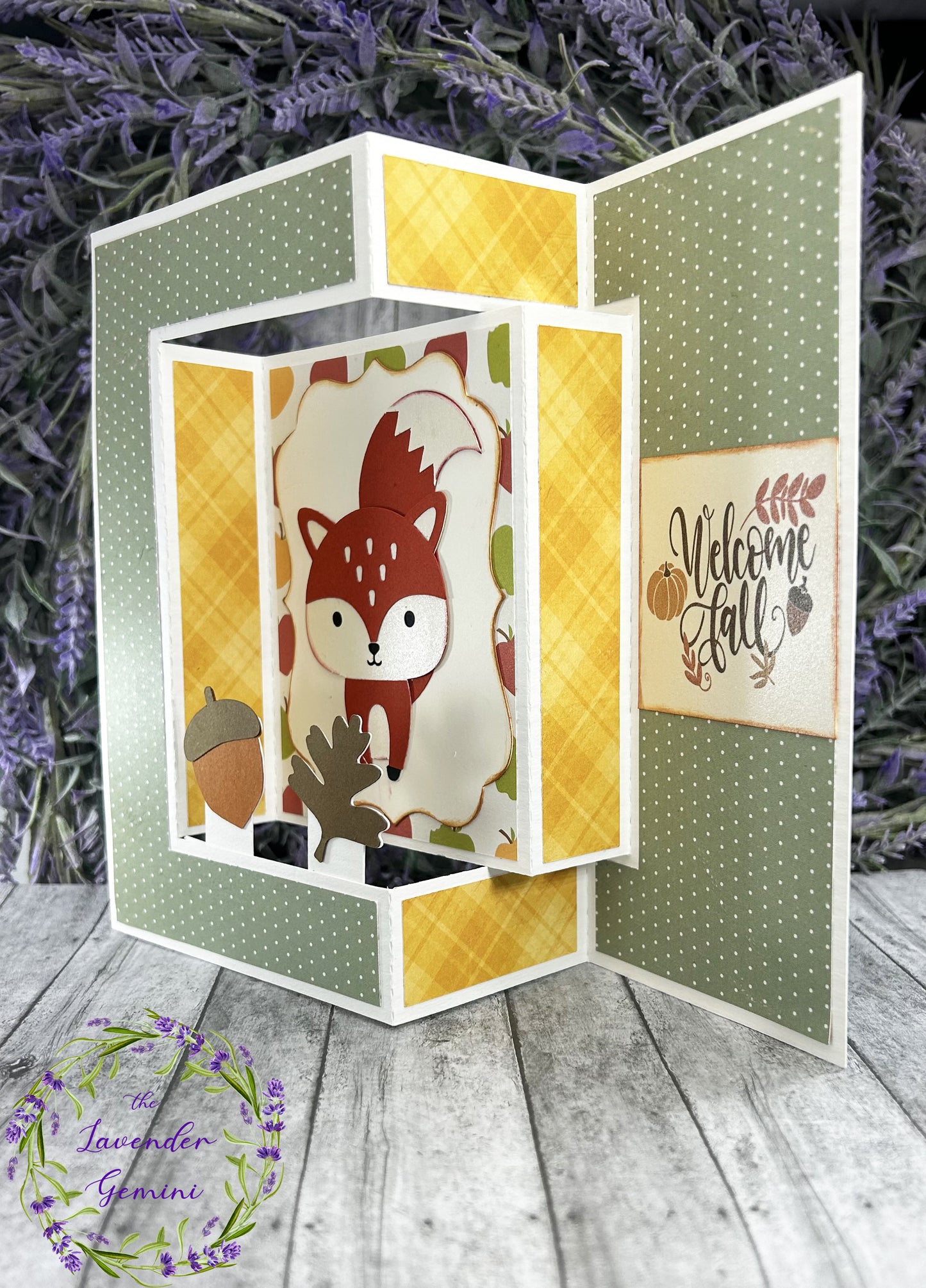 Handmade 3D Squirrel Autumn Fall Card