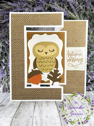 Handmade 3D Owl Autumn Fall Card