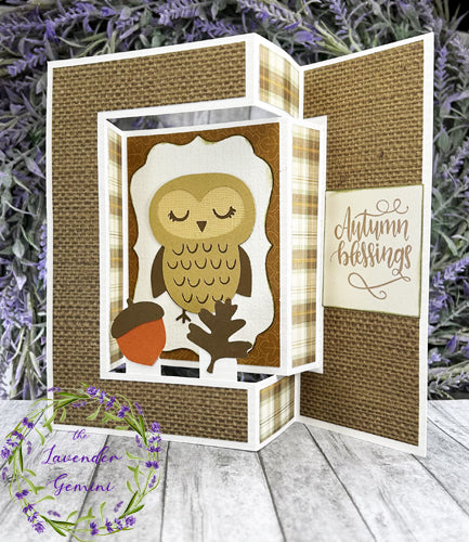 Handmade 3D Owl Autumn Fall Card