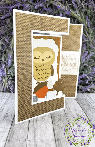 Handmade 3D Owl Autumn Fall Card