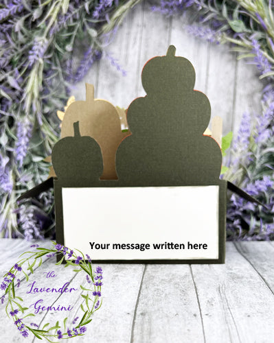 Handmade 3D Fall Pumpkins Thanksgiving card