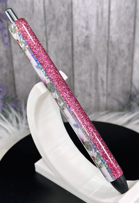 Handmade BOHO Highland Cows glitter pen with free refill 2