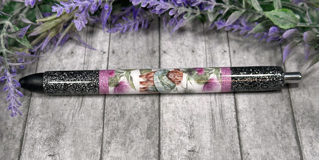 Handmade BOHO Highland Cows with Scarves glitter pen with free refill 3