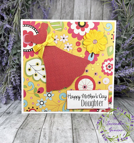 Handmade Happy Mother's Day Daughter Dress Card 2