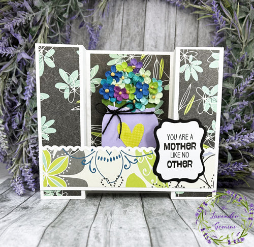 Handmade 3D Multi Color Mother's Day flowers card