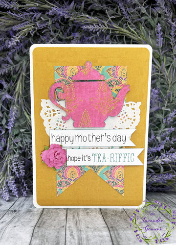 Handmade Happy Mother's Day Teapot card