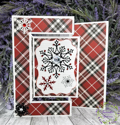 Handmade 3D Snowflakes Christmas Shutter Card