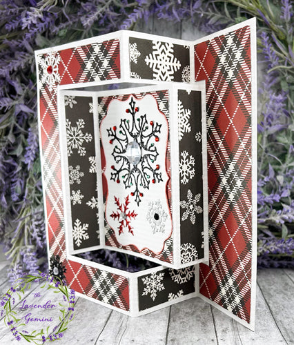 Handmade 3D Snowflakes Christmas Shutter Card