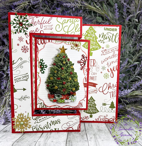 Handmade 3D Christmas Tree Christmas Shutter Card