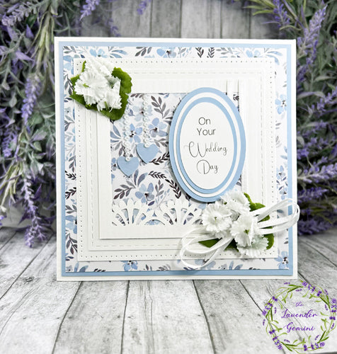 Handmade Blue Wedding Day Card