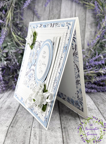 Handmade Blue Wedding Day Card