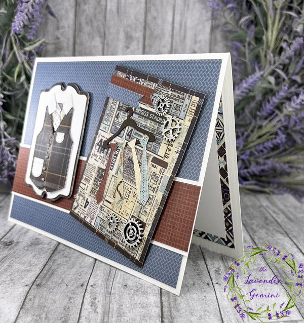 Handmade Brown and Blue Vintage Ties Father's Day Card