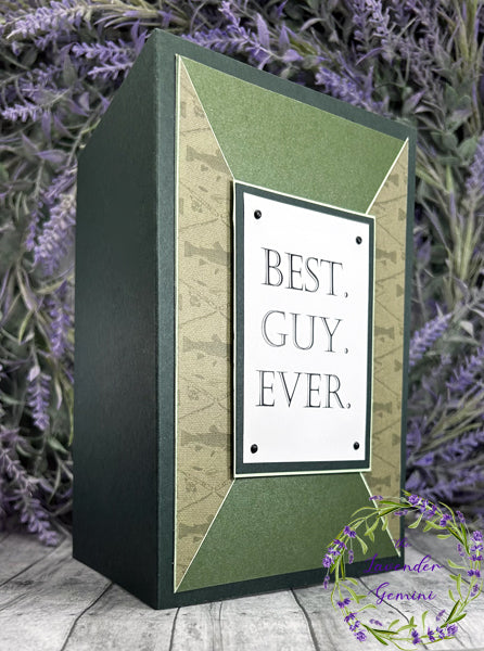 Handmade Green Best Guy Ever Card