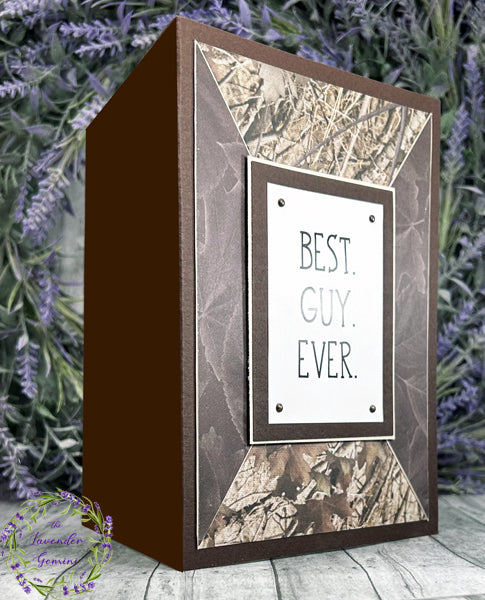 Handmade Brown Camouflage Best Guy Ever Card