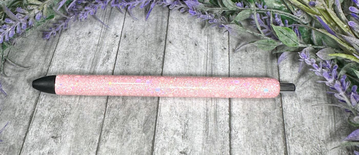 Handmade Light Opal Pink glitter pen with free refill