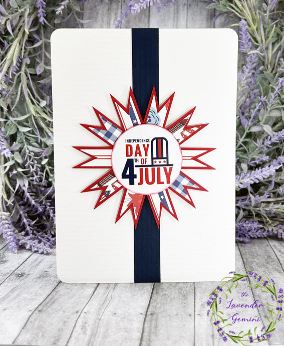 Handmade 4th of July Card Blue