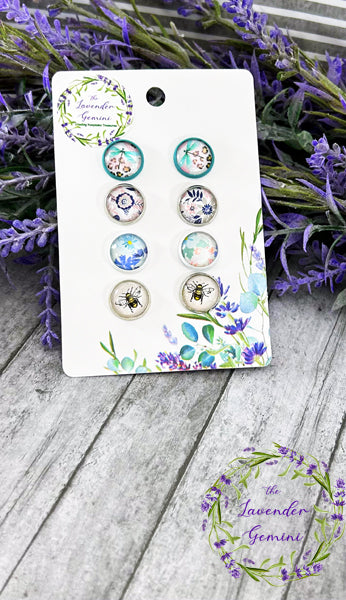 Handmade Spring Assortment 12mm stud earrings