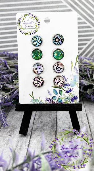 Handmade Assortment of 12mm stud earrings 3