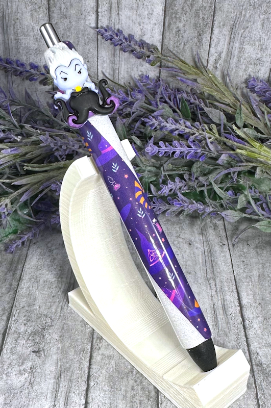 Handmade Halloween Cruella Witch glitter pen with free refill