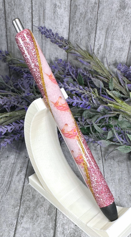 Handmade Pink Unicorns washi tape glitter pen with free refill