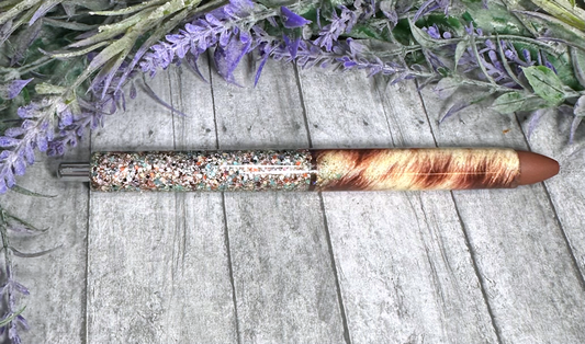 Handmade Western Cowhide glitter pen with free refill