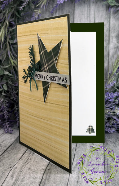 Handmade Rustic Woodgrain Christmas Card 5