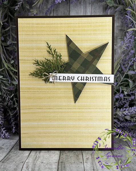 Handmade Rustic Woodgrain Christmas Card 3