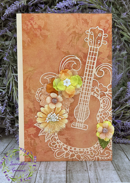 Handmade Guitar music Card