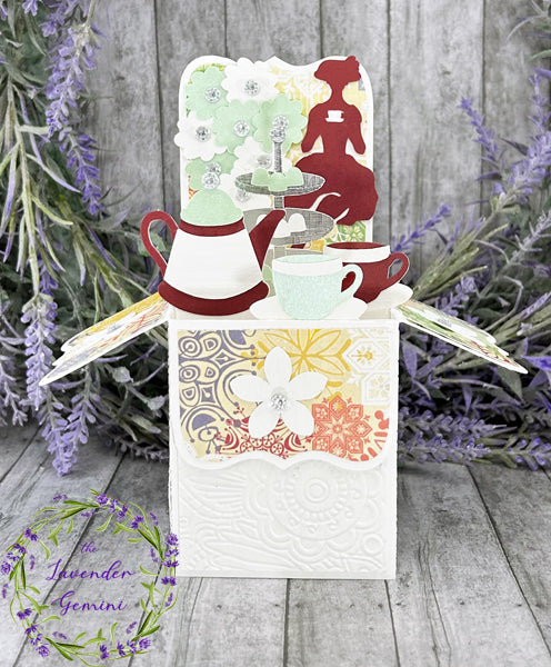 Handmade 3D Teacup and Teapot card