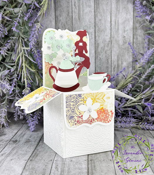 Handmade 3D Teacup and Teapot card