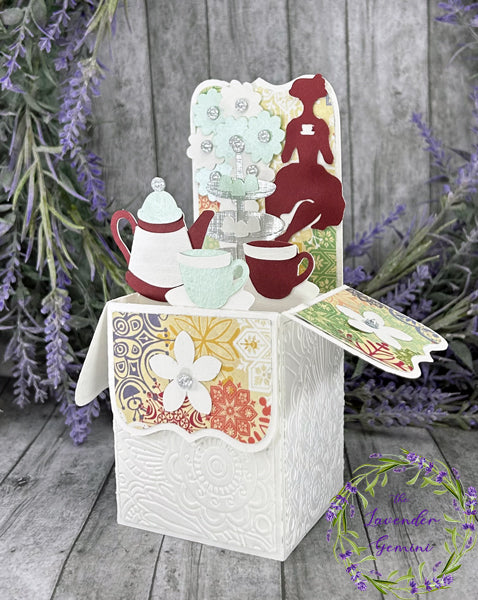 Handmade 3D Teacup and Teapot card