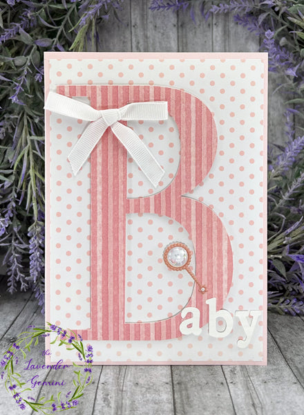 Handmade Pink Baby Card