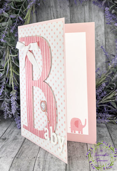 Handmade Pink Baby Card