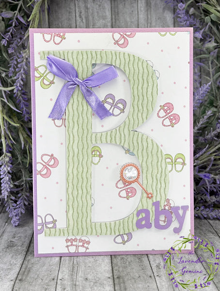 Handmade Purple Baby Card