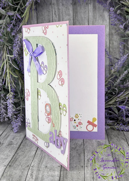 Handmade Purple Baby Card