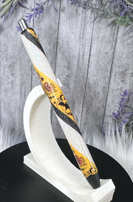 Handmade Halloween glitter pen with free refill 5