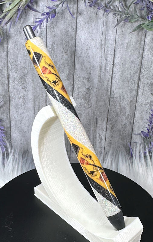 Handmade Halloween glitter pen with free refill 5