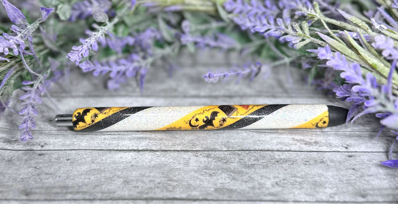 Handmade Halloween glitter pen with free refill 5