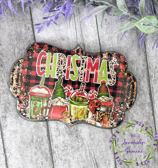 3 inch Christmas Coffee Quote Magnet