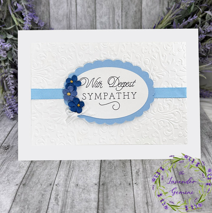 Handmade Blue Sympathy Card