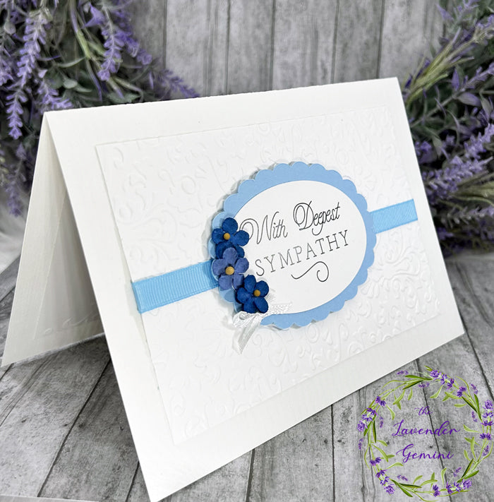 Handmade Blue Sympathy Card