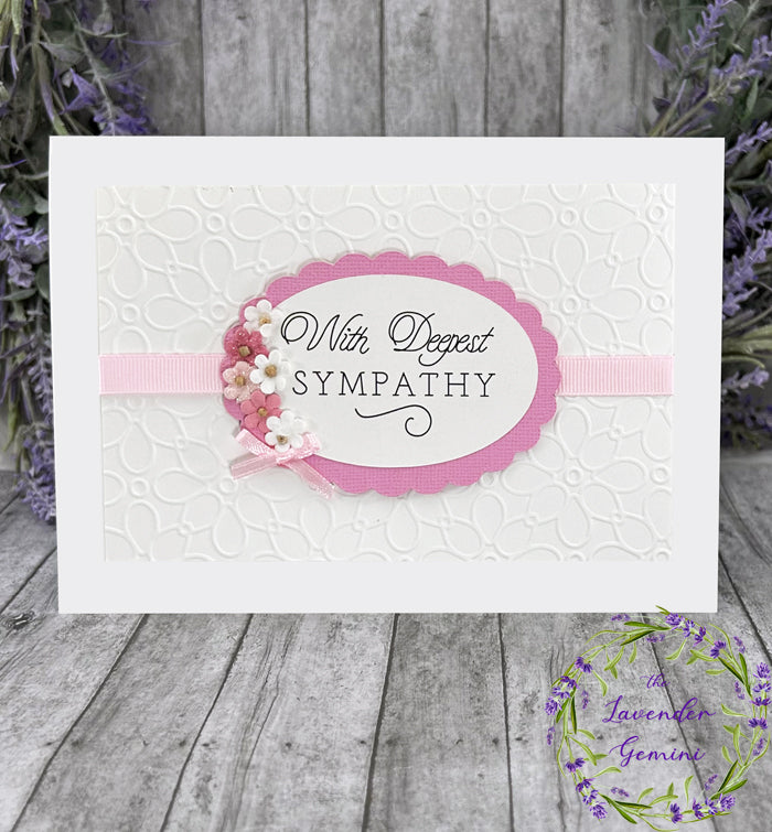 Handmade Pink Sympathy Card