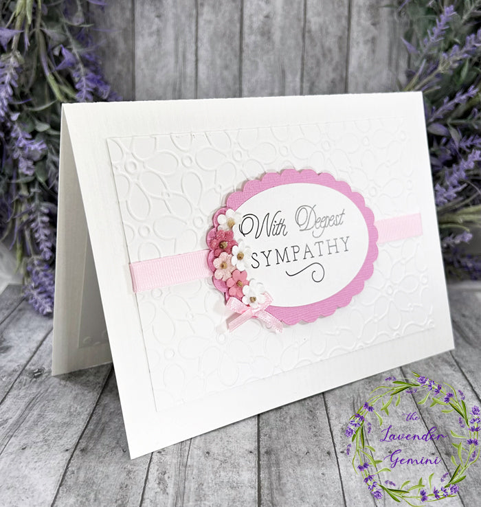 Handmade Pink Sympathy Card