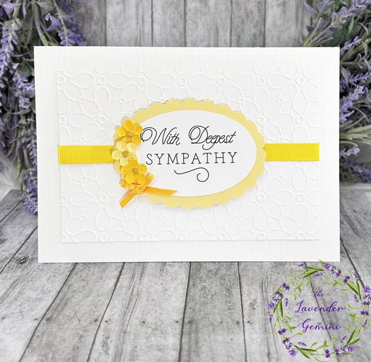 Handmade Yellow Sympathy Card