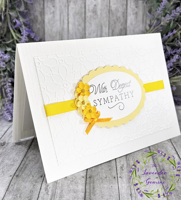 Handmade Yellow Sympathy Card