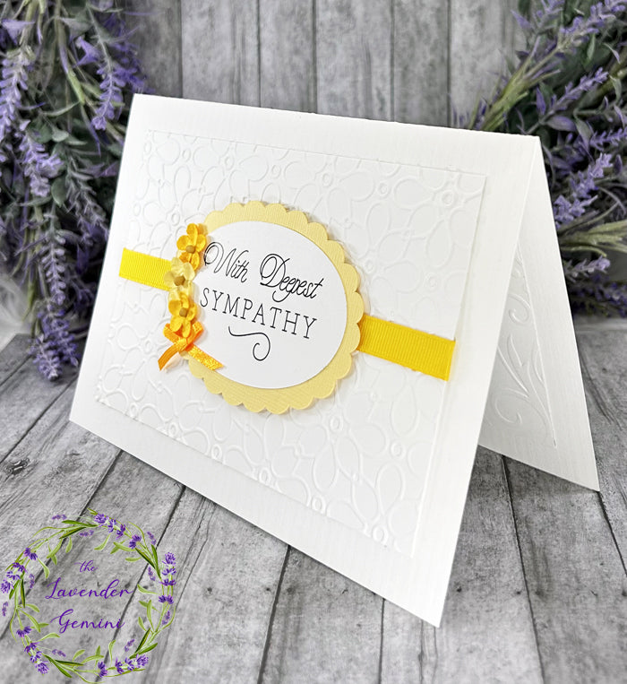 Handmade Yellow Sympathy Card