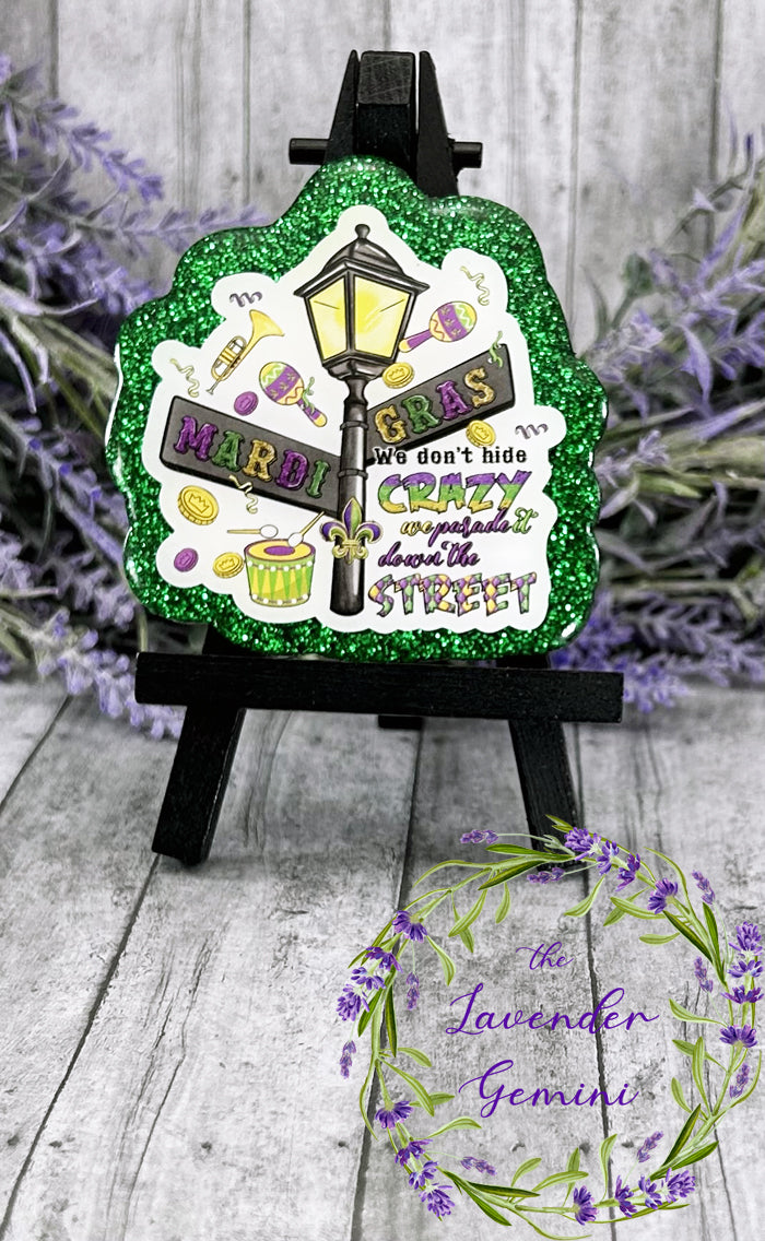 3 inch Mardi Gras Magnet