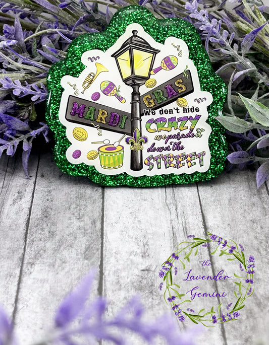 3 inch Mardi Gras Magnet